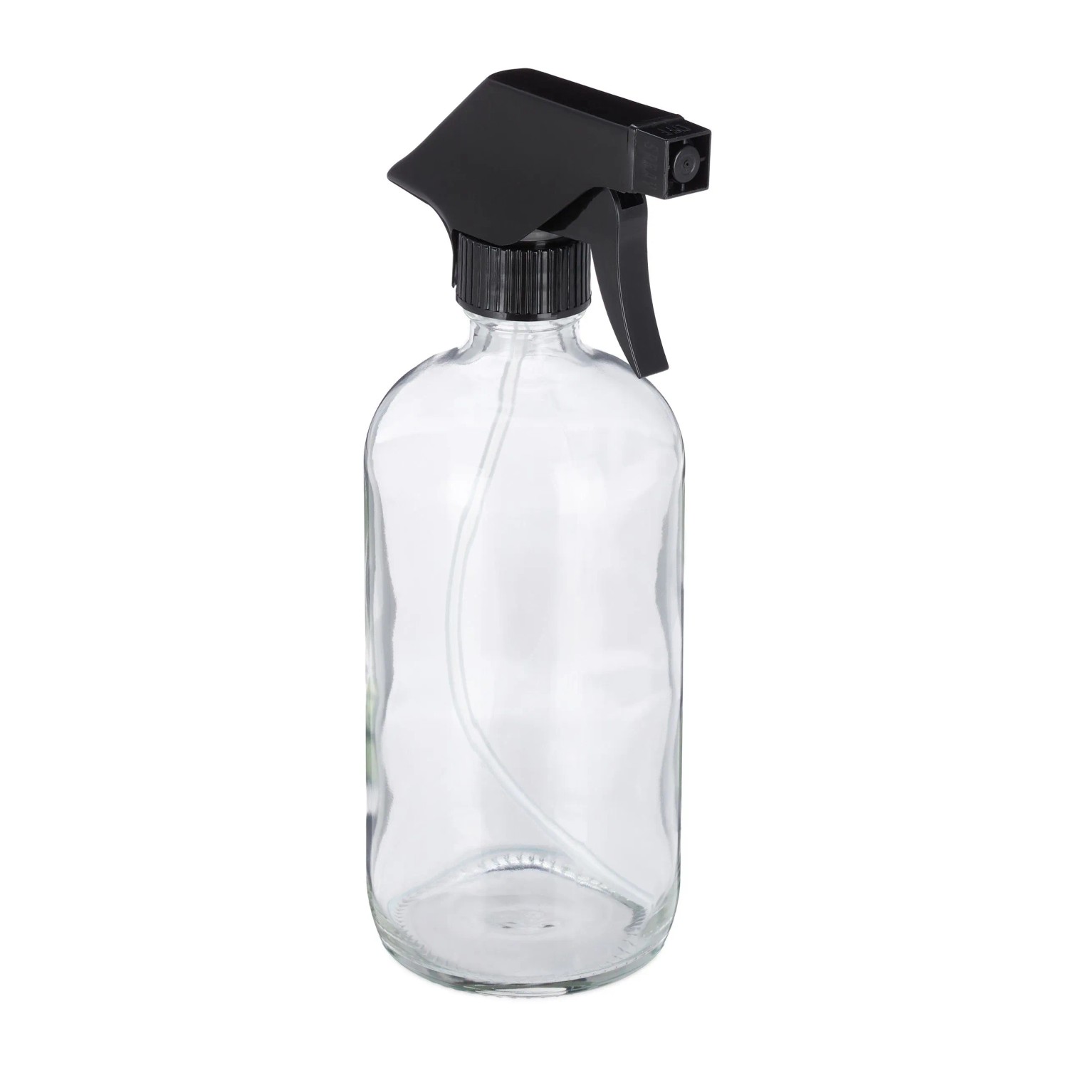 Relaxdays Sprühflaschen 2er Set Glas Kunststoff Transparent Schwarz Verstellbar Nachfüllbar 22 cm x 7 cm x 10 cm 500 ml
