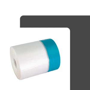 Rolle BMSC24 UV Masker Abdeckband mit Folie, transparent. Baufolie zum Abdecken bei Malerarbeiten.