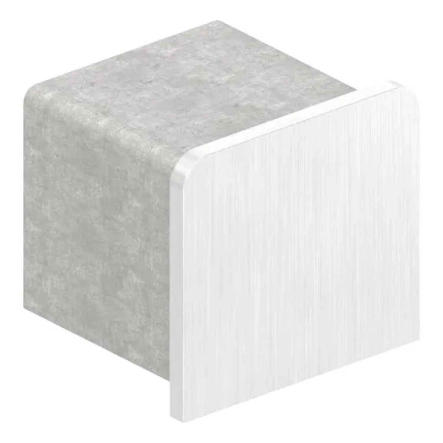 FeNau Endkappe Edelstahl V2A Für Glas Bis 17,52 mm Geschliffen Korn 240