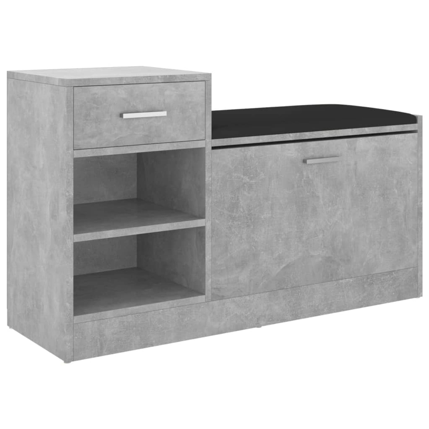 vidaXL Schuhbank Betongrau 94,5x31x57 cm Holzwerkstoff 326745 günstig online kaufen