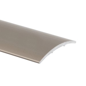 Edelstahlfarbenes KARAT Übergangsprofil, selbstklebend, 3x100cm, für Bodenbeläge.