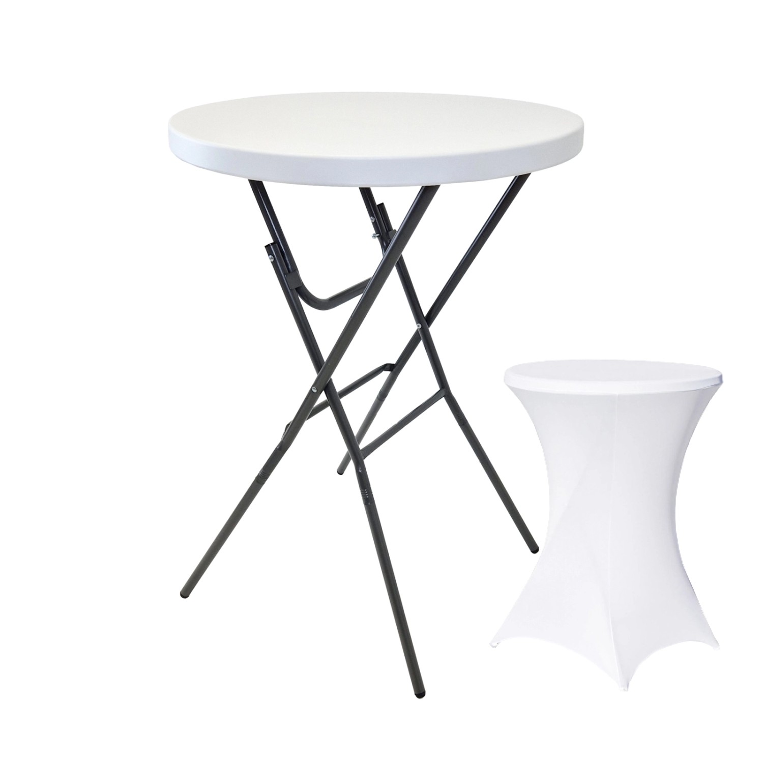 TRUTZHOLM Stehtisch mit Husse Klappbar Durchmesser 80cm Höhe 110cm Pflegele günstig online kaufen