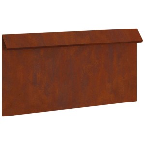 Rostfarbener vidaXL Schneckenzaun aus Wetterfeststahl, 50x3,5x25 cm, für den Garten.