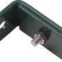 Grüner Stahl-Montagewinkel, 2-teilig, für Zaunbau und Sichtschutz.