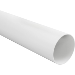 Weißes Marley Rundrohr (0,5 m, System 125) für Dunstabzugshauben.