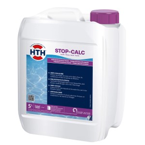 HTH STOP CALC 5L, flüssiger Härtestabilisator gegen Kalkablagerungen und Trübung im Pool.