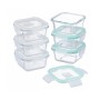 Relaxdays Glasbehälter mit Deckel Glas Transparent Luftdicht 6 x 520 ml
