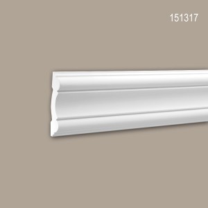 Weiße PROFHOME Wand- und Friesleiste (200 cm x 2 cm x 10,1 cm) für Paneel-Zubehör.