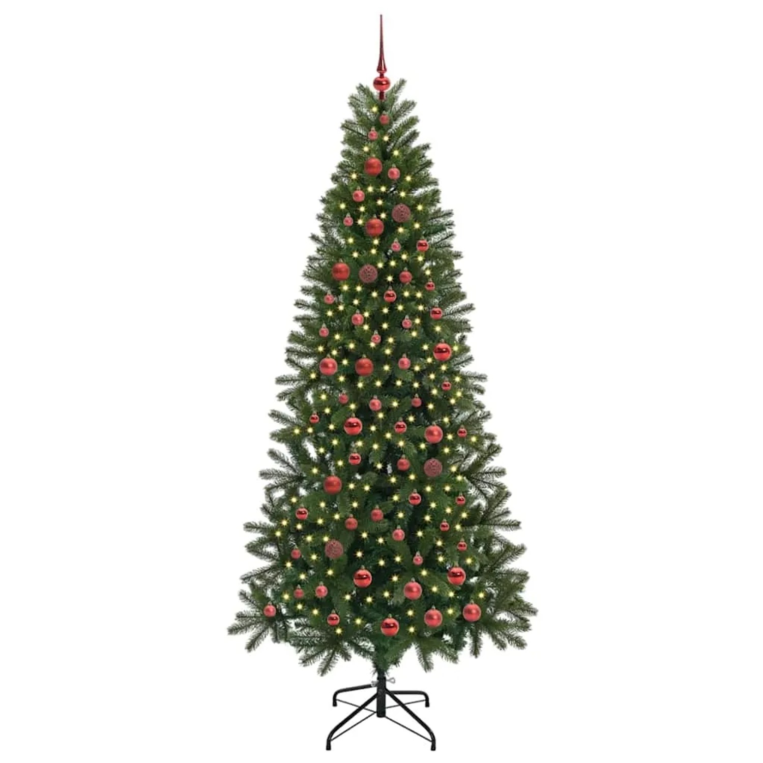 vidaXL Künstlicher Weihnachtsbaum mit 300 LEDs Grün 210 cm PE und PVC 3397367