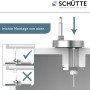 Montageanleitung für Schütte WC-Sitz mit Schnellverschluss und einfacher Montage von oben.