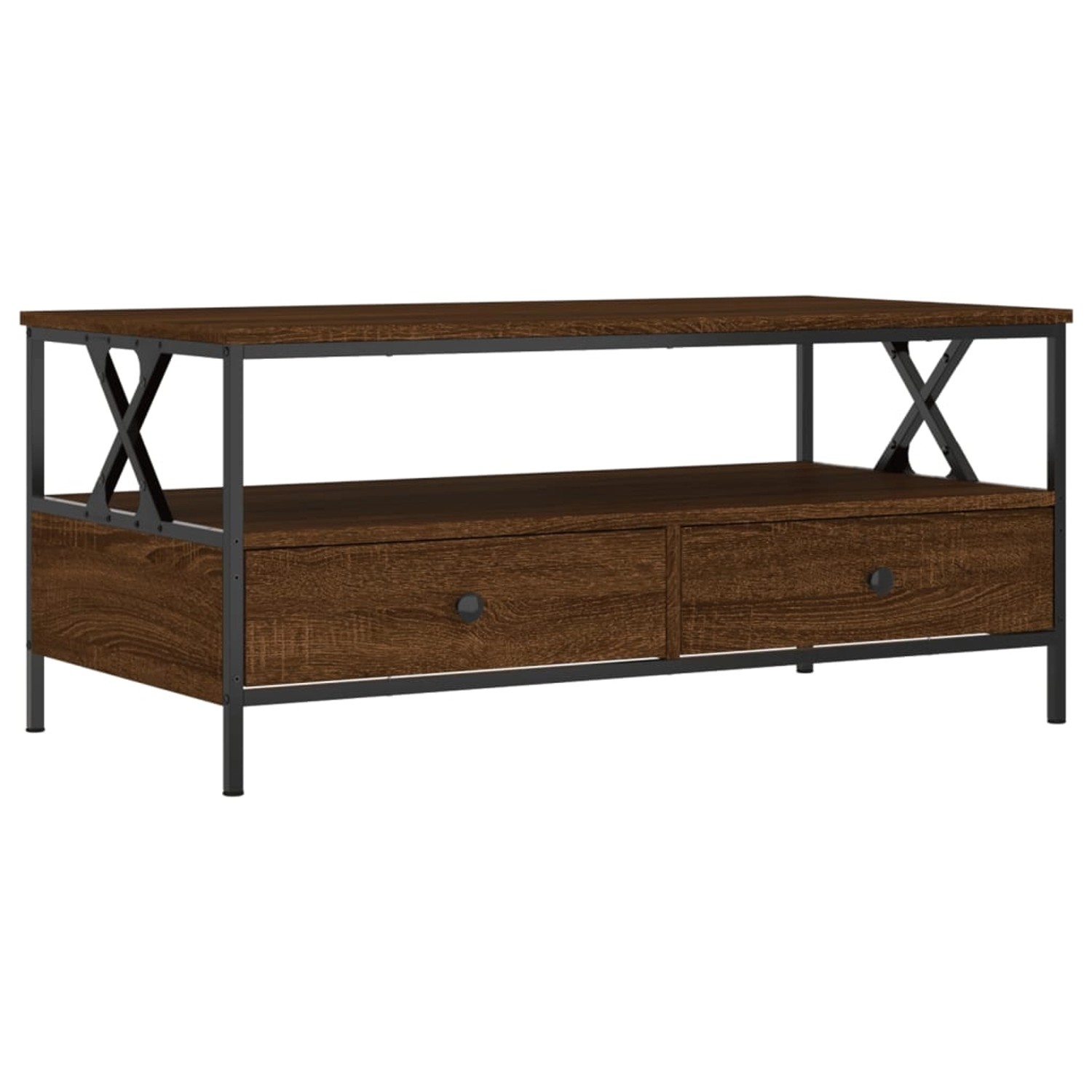 vidaXL Couchtisch Braun Eichen-Optik 100x51x45 cm Holzwerkstoff Modell 1 günstig online kaufen