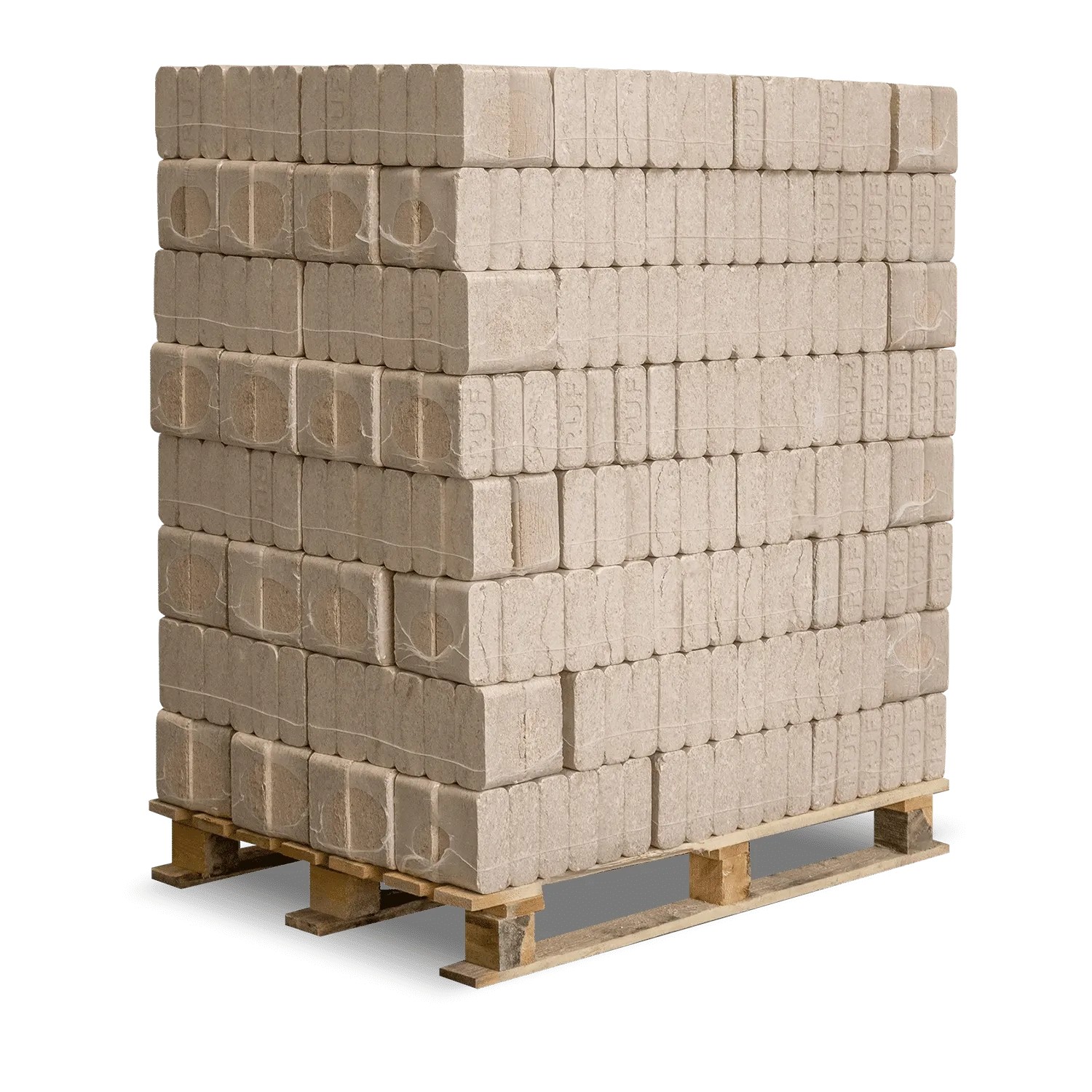 Palette Heizfuxx Holzbriketts Ruf Original Red, 960kg Brennstoff für Kamin und Ofen.