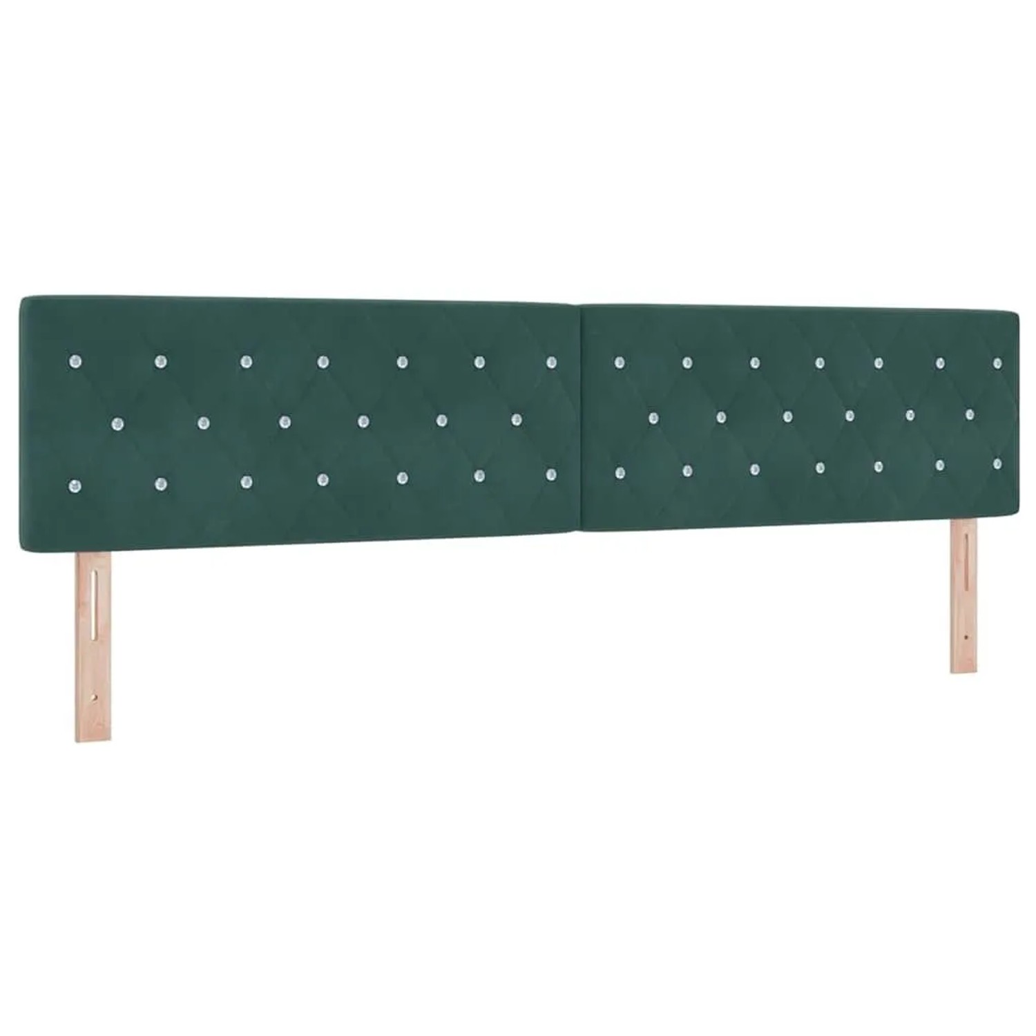 vidaXL LED Kopfteil mit LED-Lichtleisten Dunkelgrün 200 cm Polyester 3338080