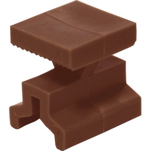 Kovalex Montageclip, braun, aus Kunststoff, für Terrassendielen, 25 Stück