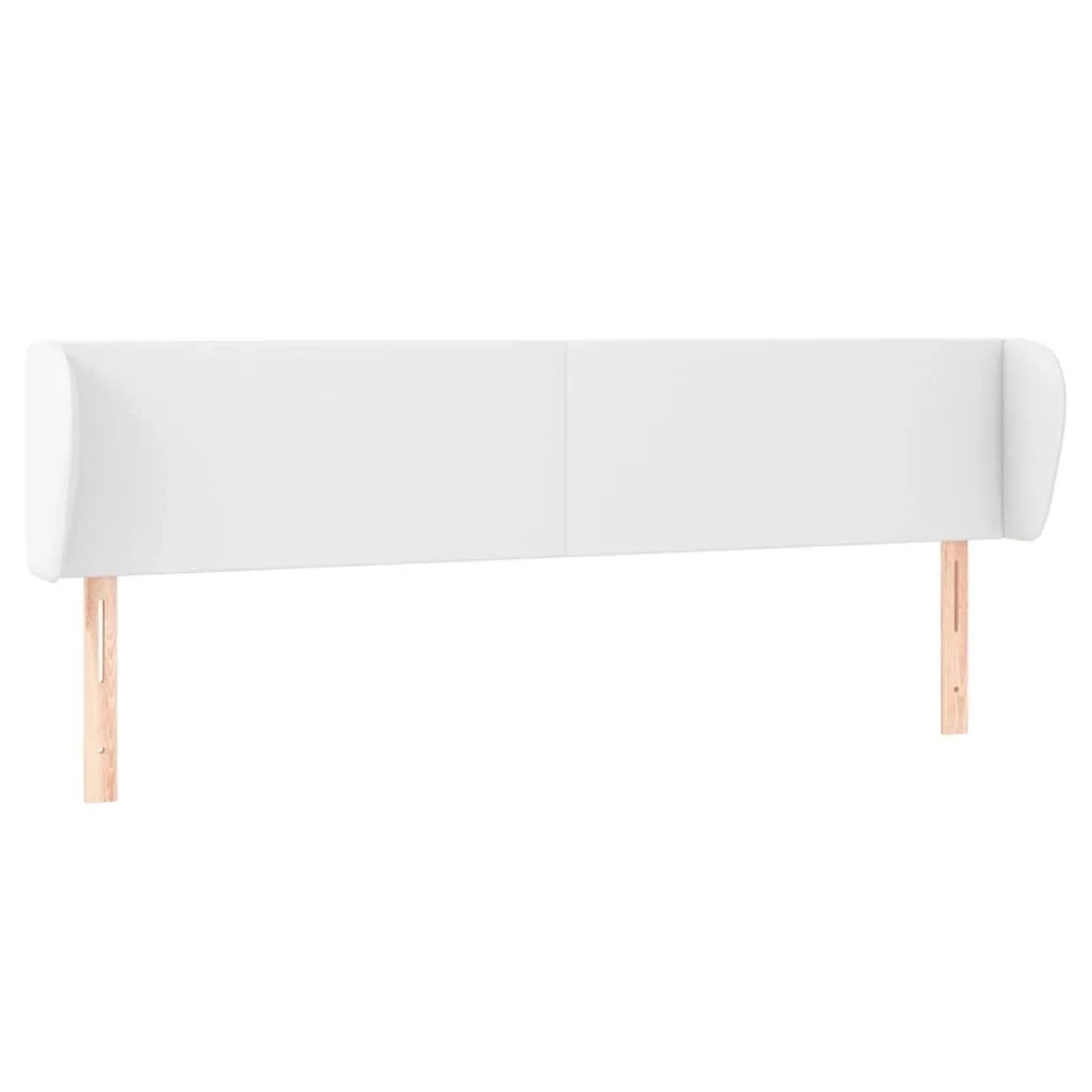 vidaXL Kopfteil mit Ohren Weiß 203x23x78/88 cm Kunstleder 3116973