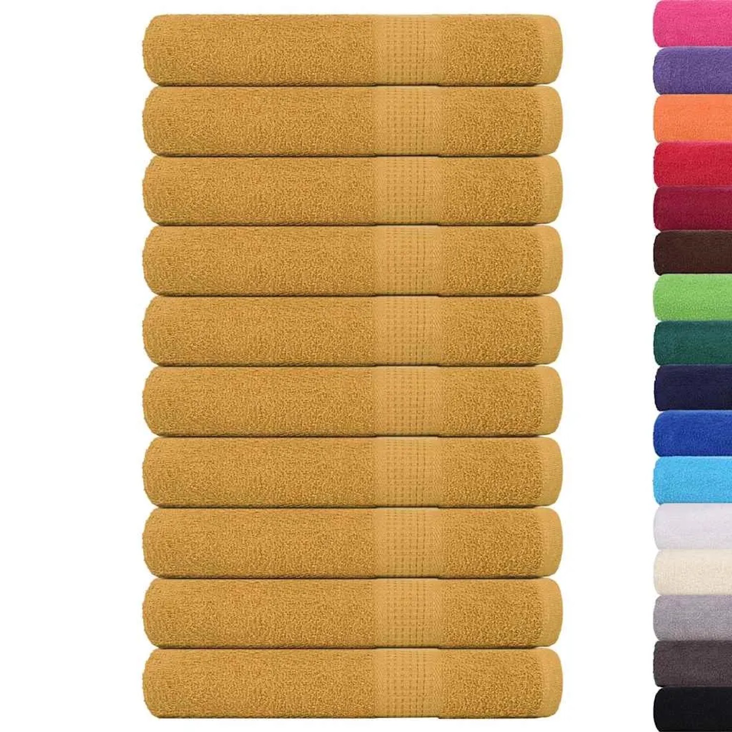 vidaXL Saunatücher 10 Stk Golden 80x200 cm 360 g/m² 100% Baumwolle 136817
