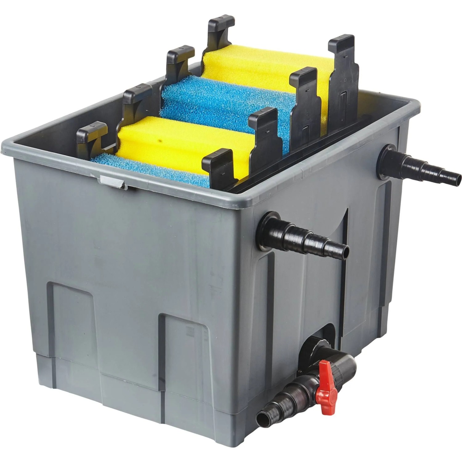 Heissner Solar Durchlauffilter Set für Teiche bis 8m³, mit Pumpe und Solar Modulen.