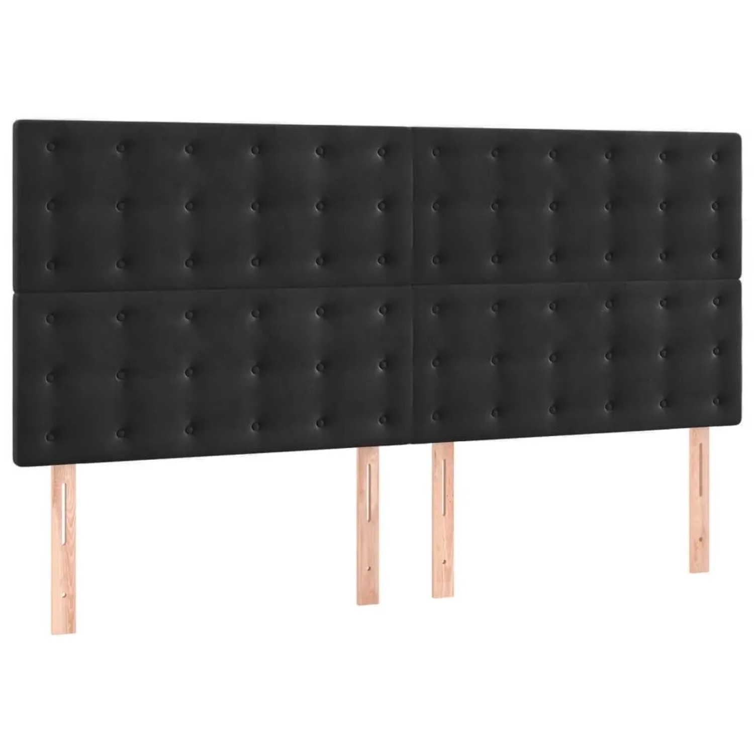 vidaXL Kopfteil Schwarz 200 x 5 x 118/128 cm Samt 3116834