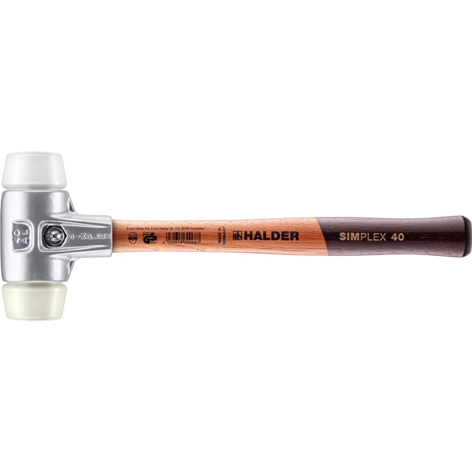 Halder Simplex Schonhammer Ø 40 mm Superplastik   Nylon mit Aluminiumgehäus günstig online kaufen