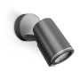 Steinel LED-Strahler Spot One SC in Anthrazit, schwenkbarer Wandspot mit Bewegungsmelder.