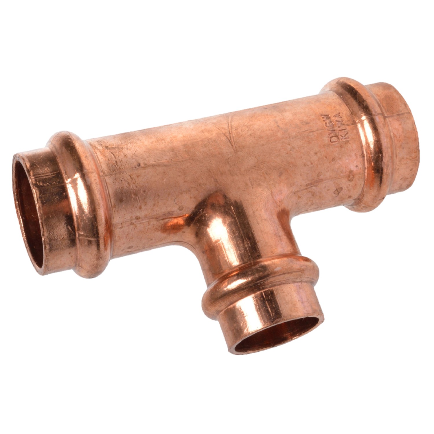 Kirchhoff CU-Reduzier-T-Stück 3 Muffen Blank 28 mm x 22 mm x 28 mm