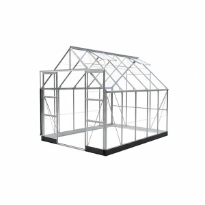 Halls Gewächshaus Icon 8, 8,1 m², mit Glas und Schiebetür. Ideal für Pflanzenzucht.