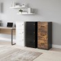 Relaxdays Hängeregisterschrank Holzwerkstoff Weiß Abschließbar 103 cm x 40 cm x 40 cm 21,4 kg_3