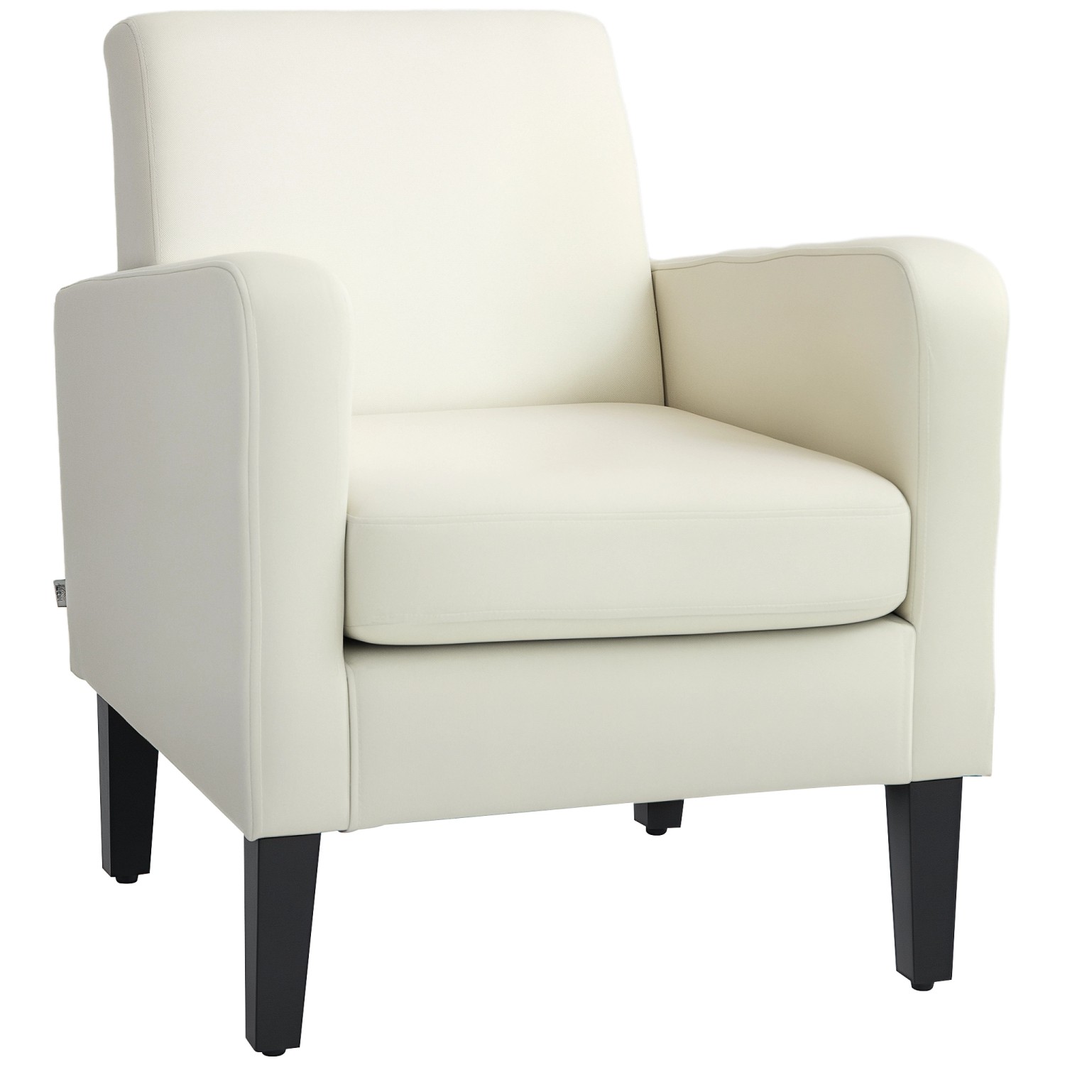 HOMCOM Einzelsessel Polyester Schaumstoff Cremeweiß 66B x 72T x 74H cm