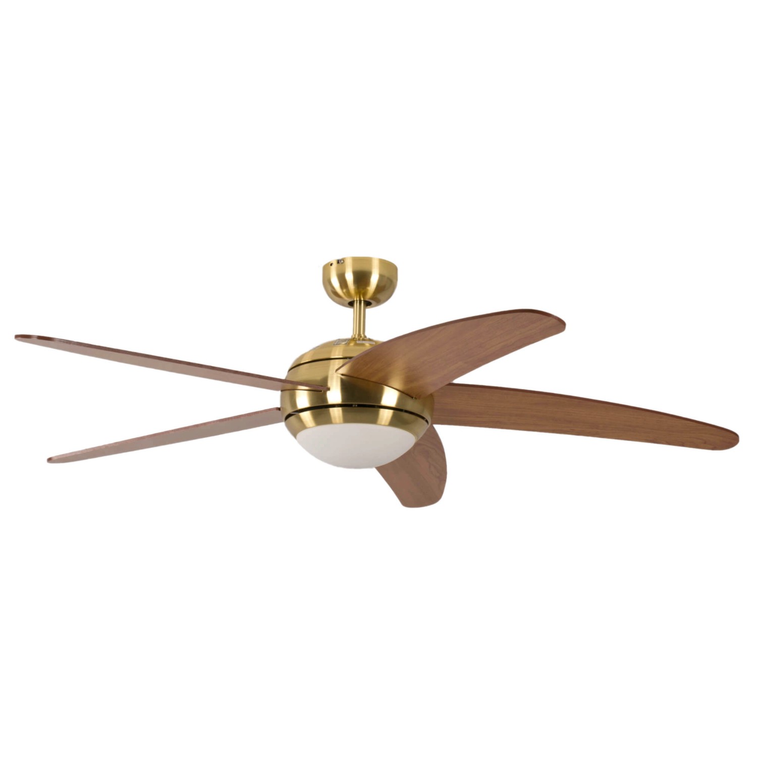 Pepeo Deckenventilator Melton Messing - Ahorn 132 cm mit Beleuchtung und Fe günstig online kaufen