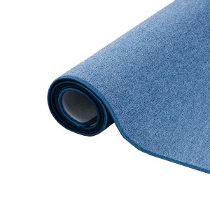 Gerollter, blauer Snapstyle Feinschlingen Velour Teppich Strong, 200x300cm.