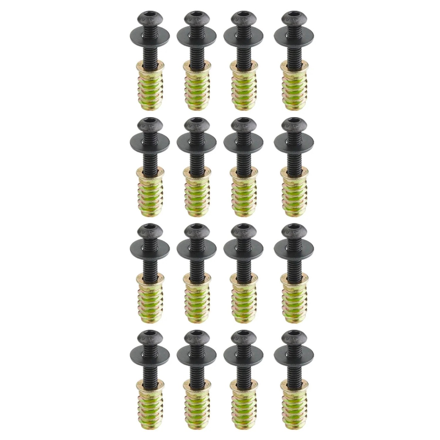 SOTECH 16 Stück Schraubenset M6x25 mit Gewindeeinsatz M6x20