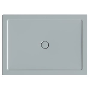 Rechteckige Bette Duschwanne Extraflach Stage, 140x100 cm, Quartz, mit mittigem Ablauf.