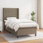 Boxspringbett Taupe (80x200 cm) mit Matratze und Kopfteil. Stoffbezogenes Bett für erholsamen Schlaf.