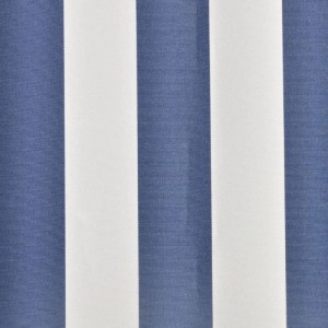 DELUKE Markisenbespannung Markisenstoff Wasserabweisend Reißfest Blau-Weiß Für 350x250cm Rahmen Markise Mit Volant Markisen Ersatzstoff