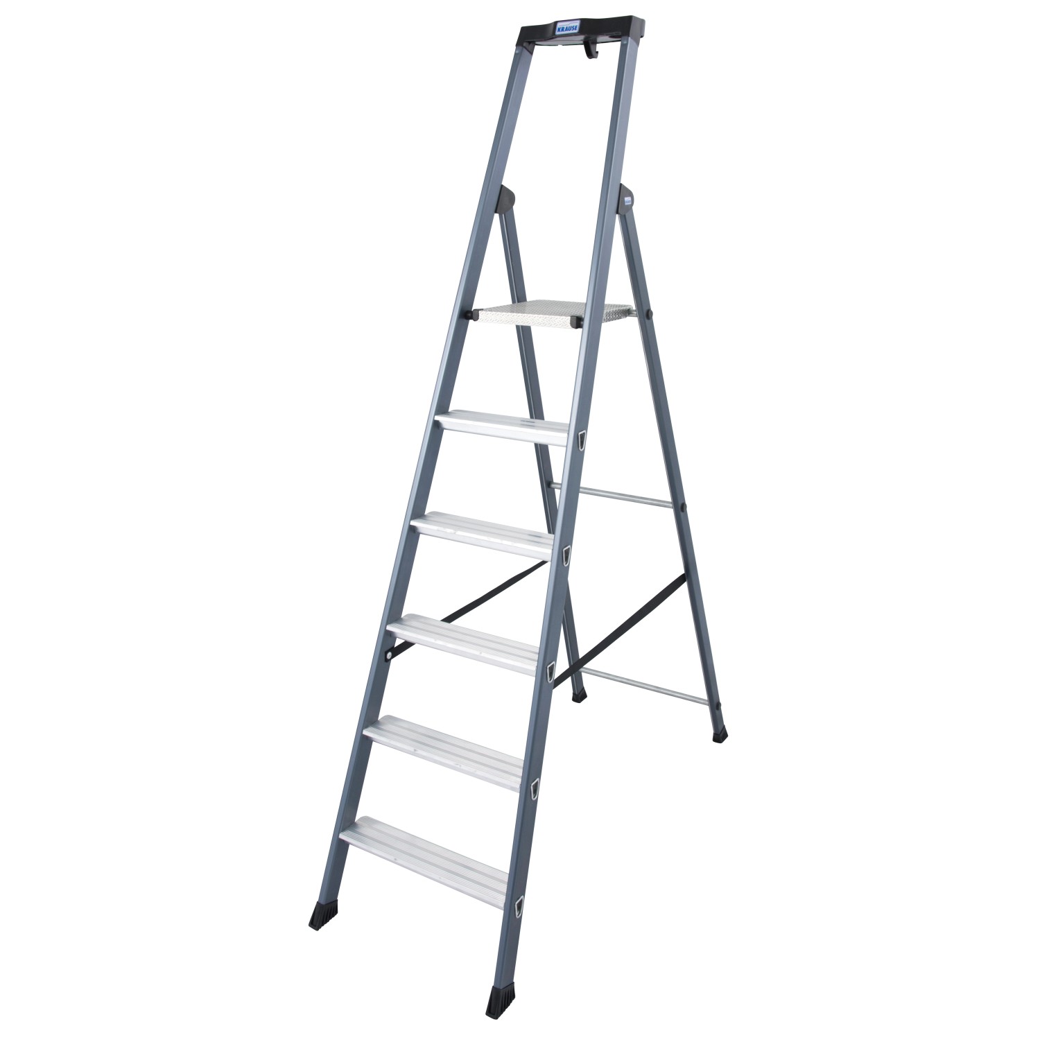 Krause Stehleiter SePro S 6 Stufen 190 cm x 51 cm x 121 cm Eloxiert günstig online kaufen