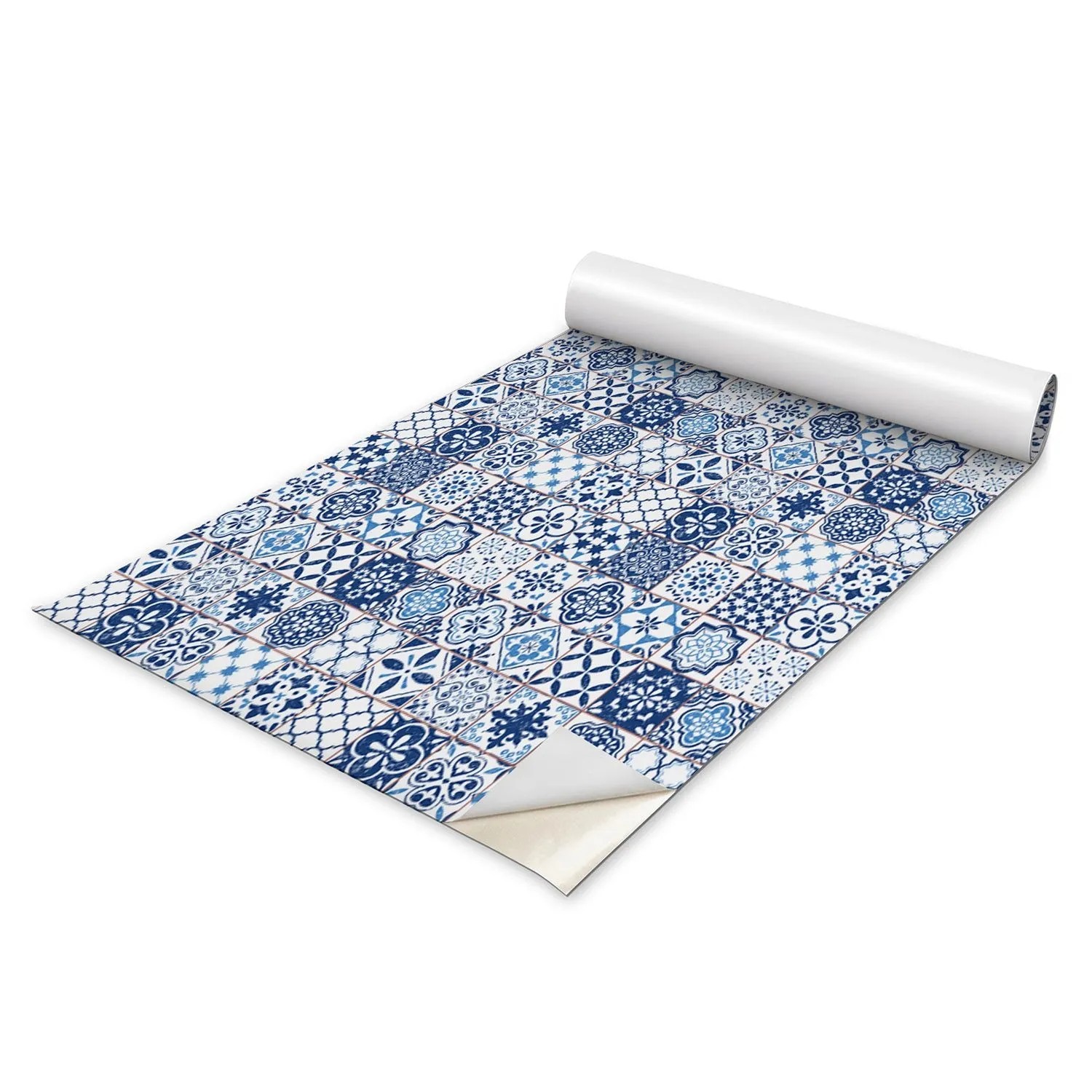 Tulup Möbelfolie Blaues Mosaik Klebefolie Für Möbel 75x150 cm Blau Möbel Klebefolie Klebefolie Für Schränke