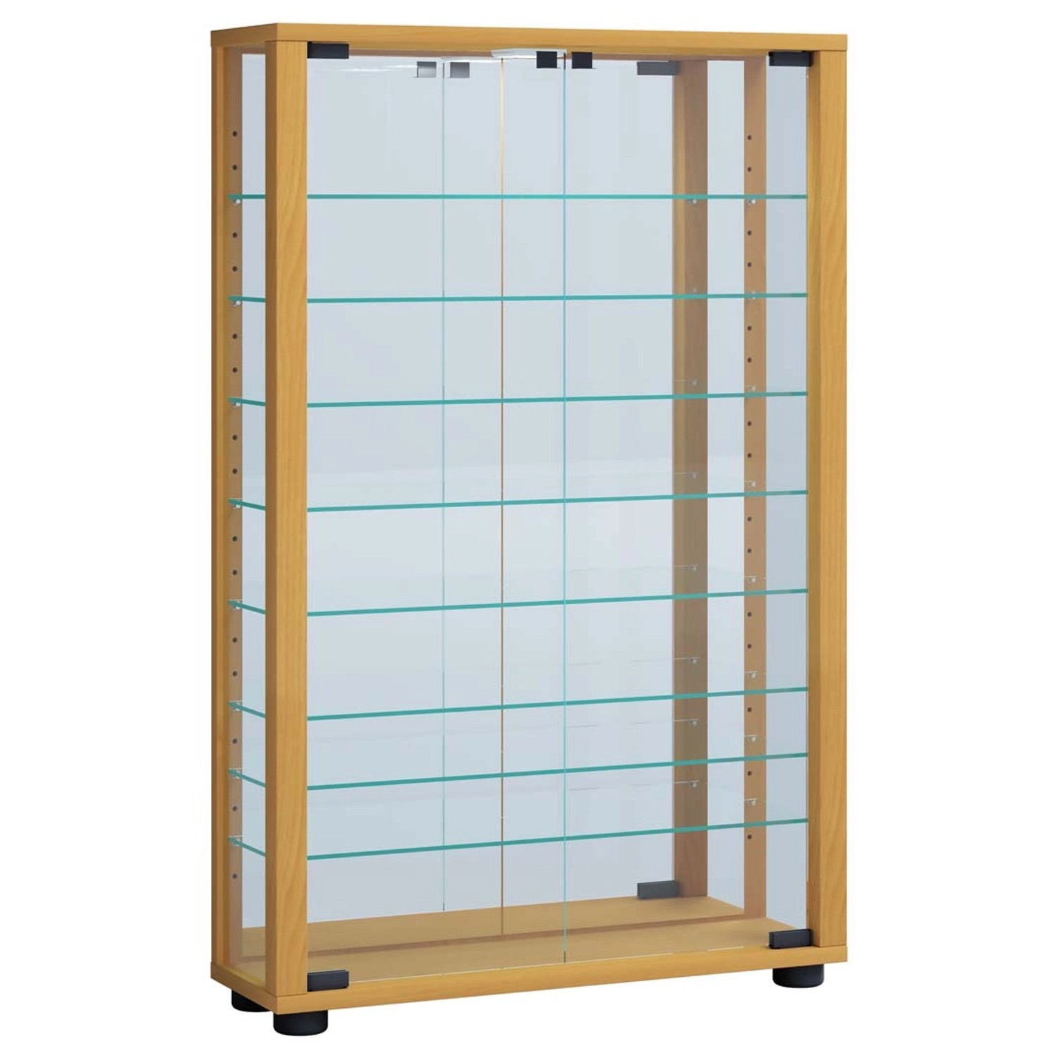 ebuy24 VitrosaMaxi Vitrinenschrank Wandhängend mit Spiegel 2 Glastüren Buch günstig online kaufen
