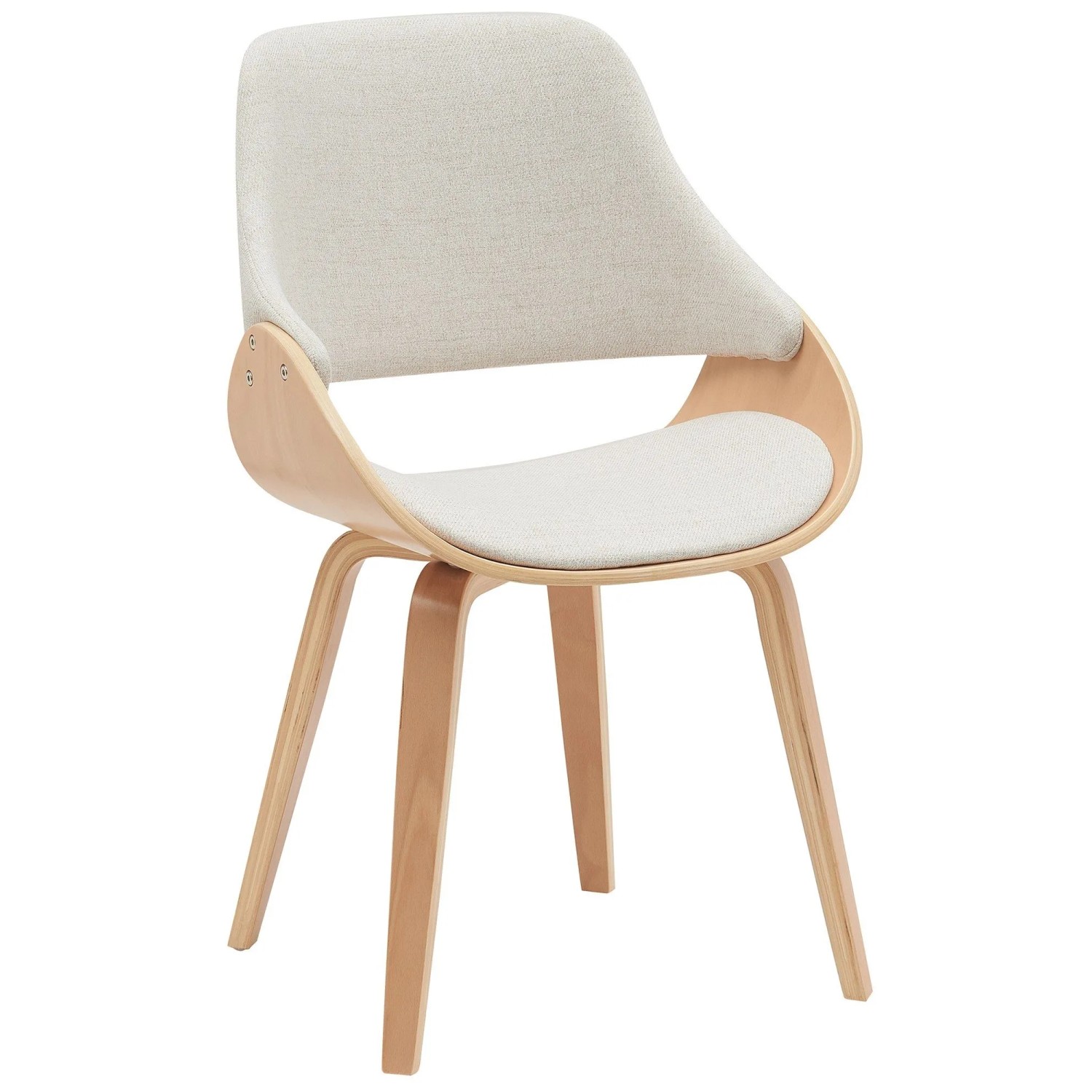 DELUKE Esszimmerstuhl GILIS Stoff Natura/creme 52x54x86cm Essstühle Esszimmerstühle Küchenstühle Wohnzimmerstühle