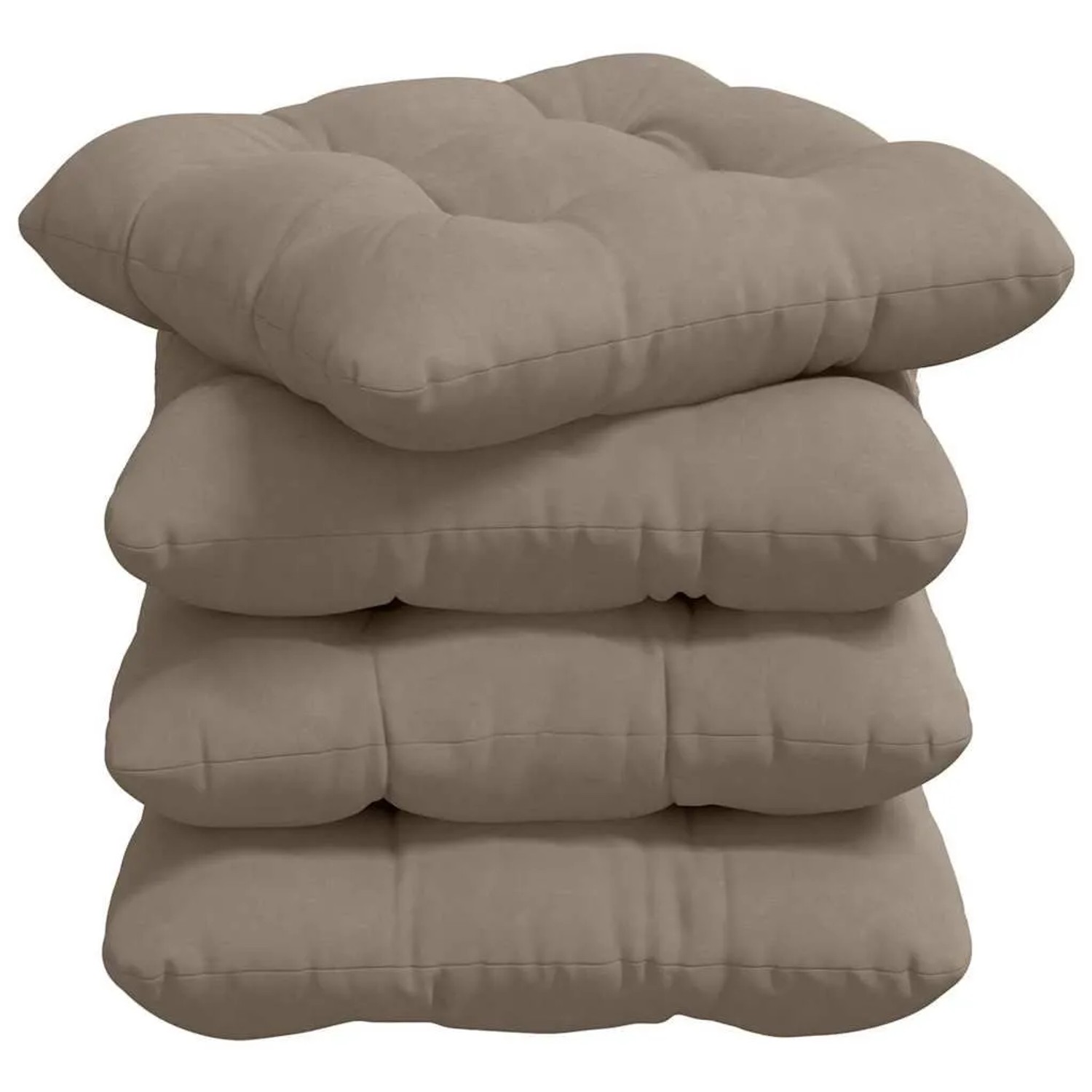 vidaXL Sitzkissen 4 Stk Taupe 45 x 45 cm Mikrofaserstoff 42015132 günstig online kaufen