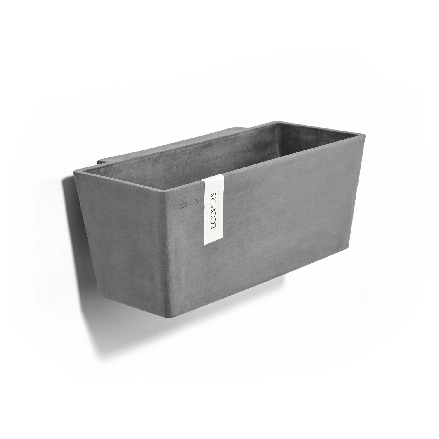 Ecopots Pflanztopf Manhattan Wall M Grau 35 cm x 17,4 cm x 15 cm