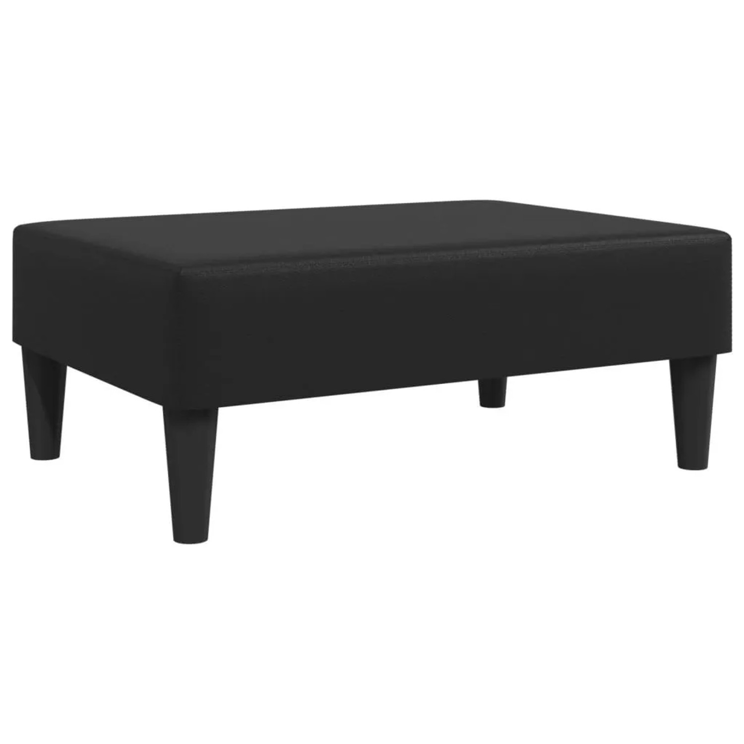 vidaXL Fußhocker Schwarz 77x55x31 cm Kunstleder 379562