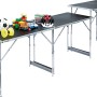 LUX-TOOLS Multifunktionstisch, 3-teilig, mit Spielzeug dekoriert. Flexibel einsetzbar, höhenverstellbar.
