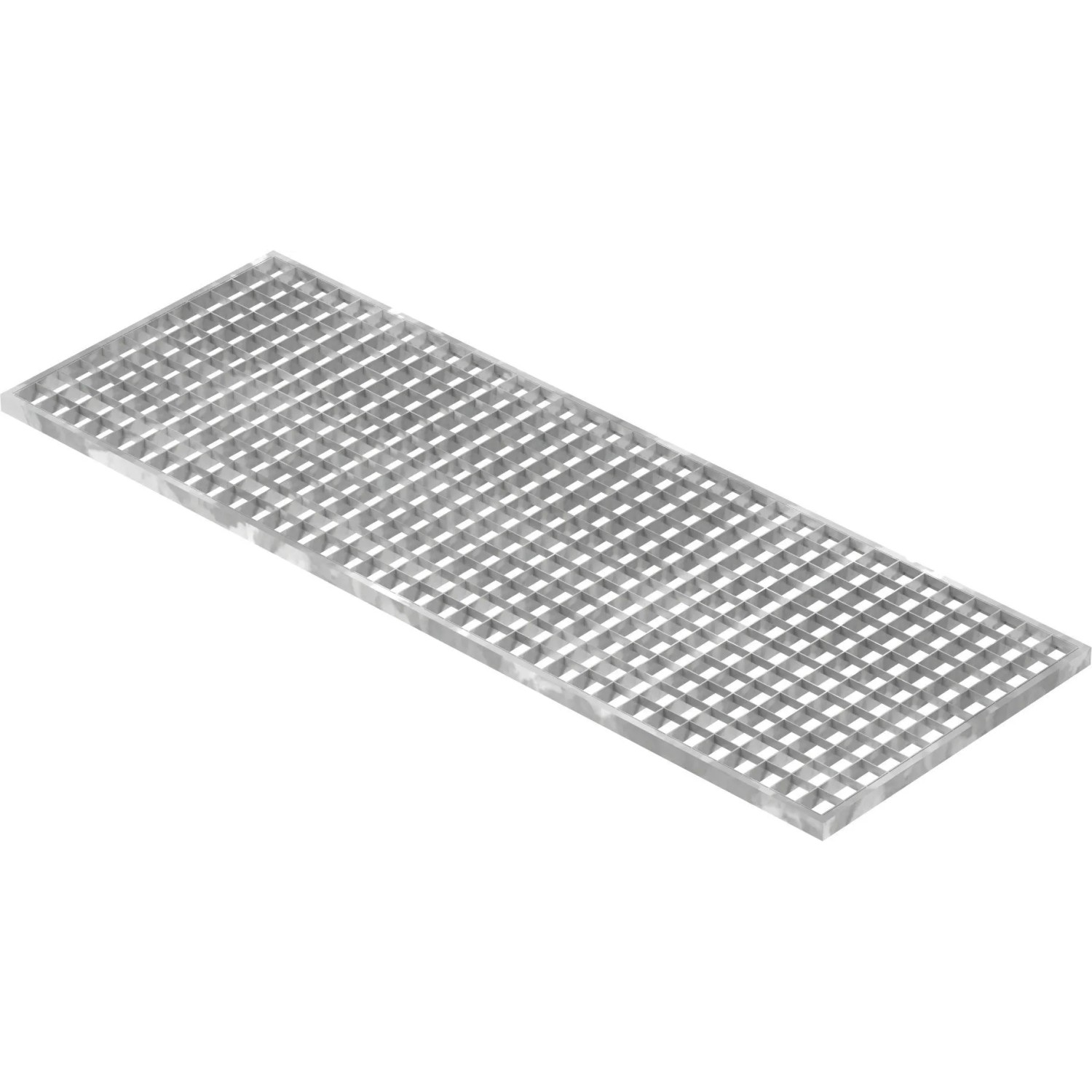 FeNau Lichtschachtrost Baunormrost Maße 390x1090x20 mm 30/30 mm Aus S235JR St37-2 Im Vollbad Feuerverzinkt