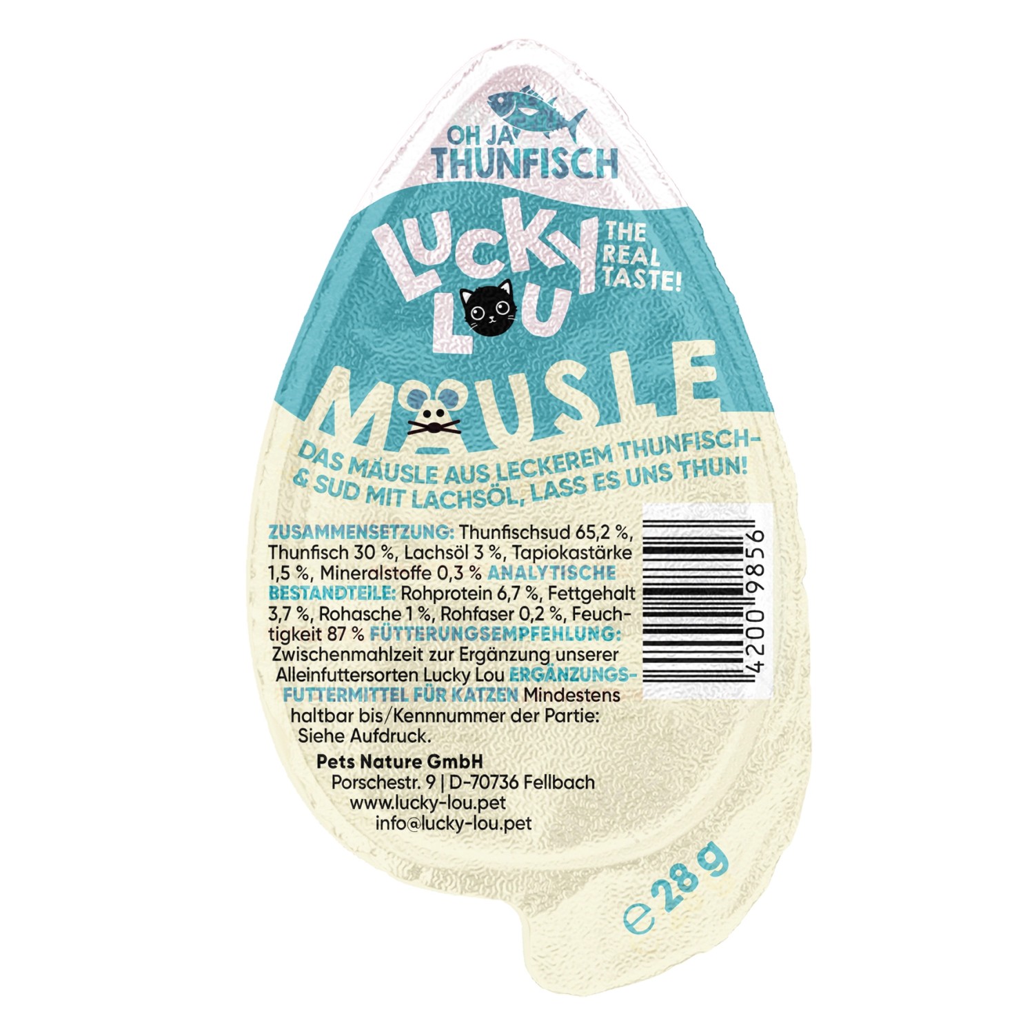 Lucky Lou Katzen-Trockenfutter Mäusle Thunfisch 28 g