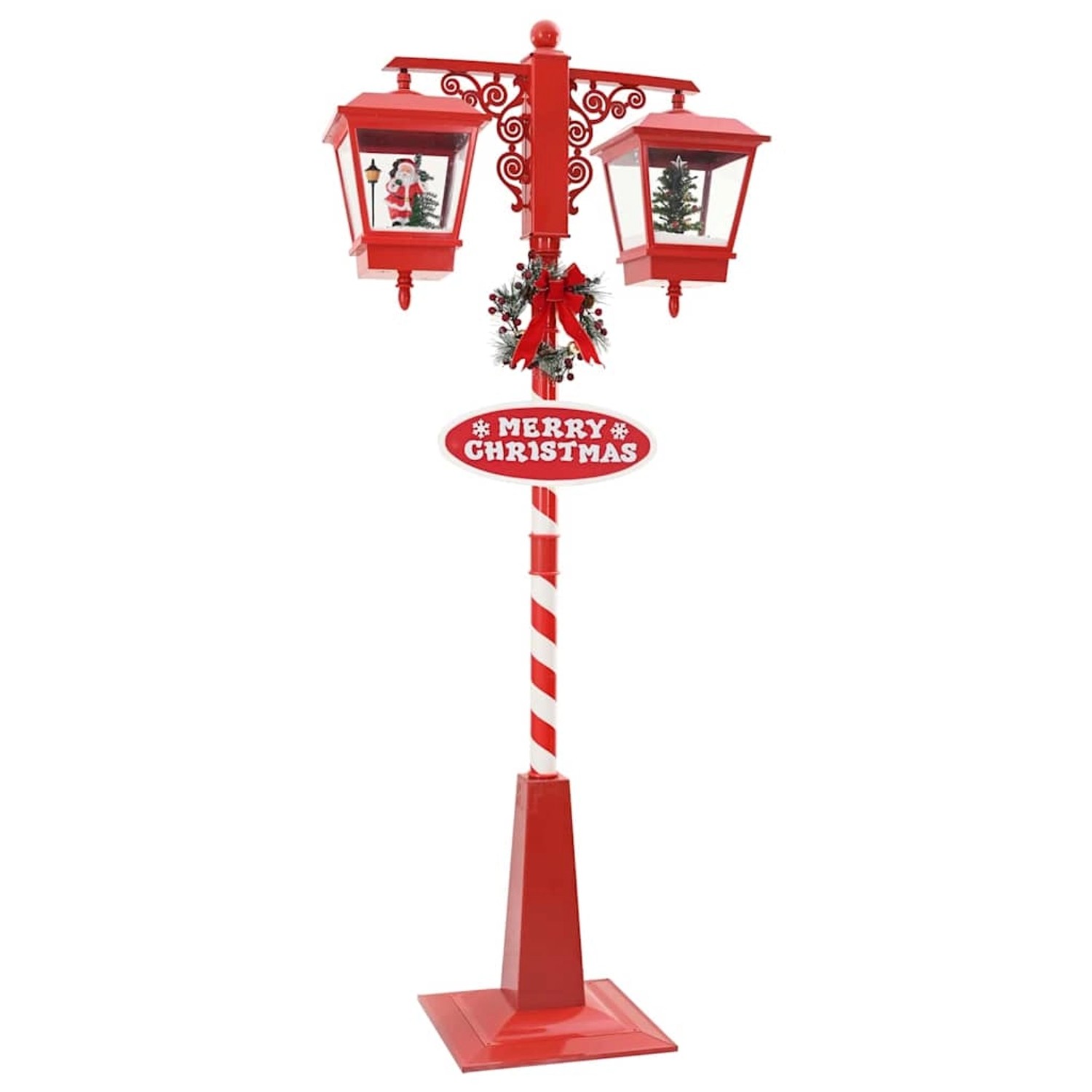 vidaXL Weihnachtsstraßenlampe mit 2 Laternen Rot 80 x 40,5 x 188 cm 4201750 günstig online kaufen