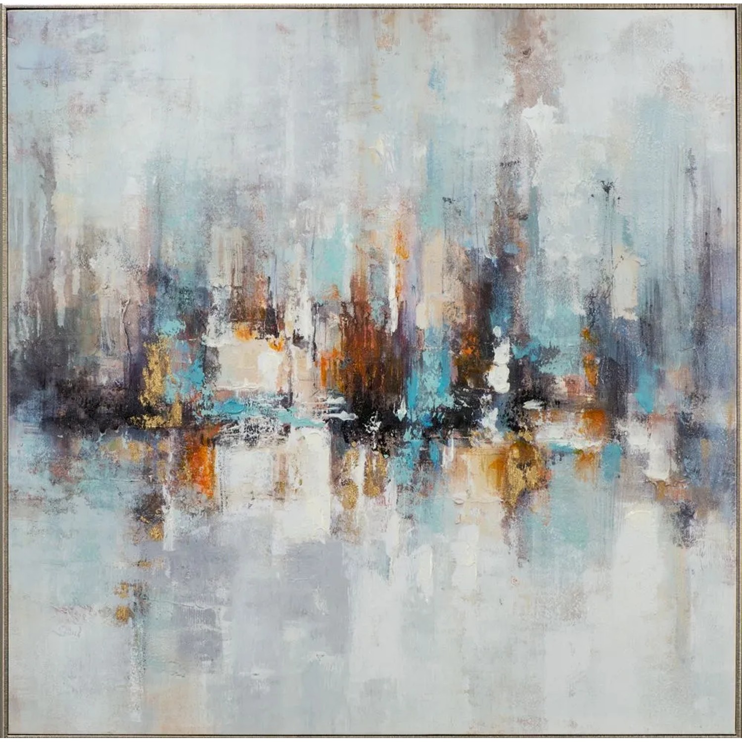 Art Universe Leinwandbild Feuer und Eis 100 x 100 cm