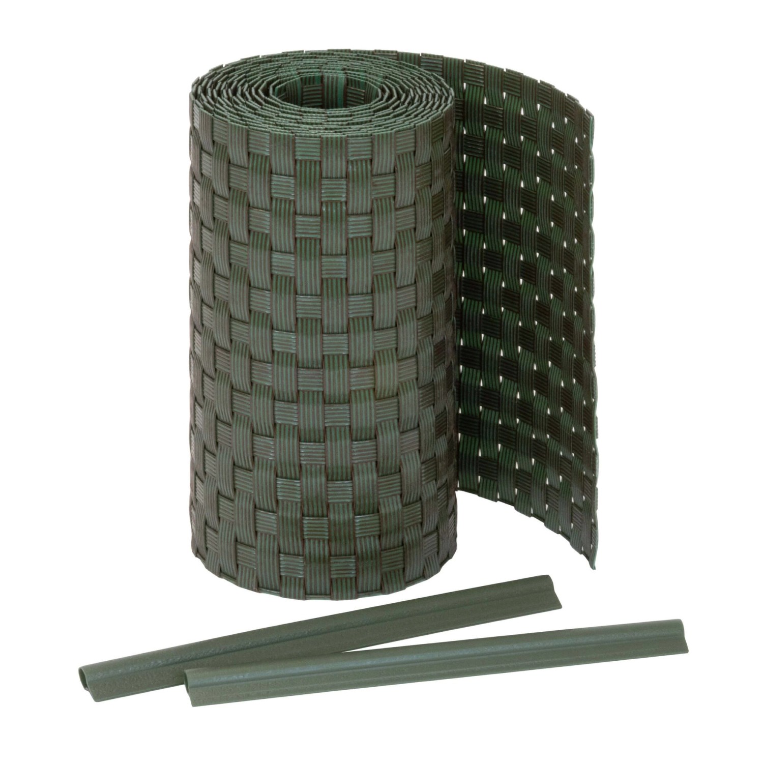 Jardinion Sichtschutzstreifen 250cm x 19cm x 2,4mm Grün inkl. Clips günstig online kaufen