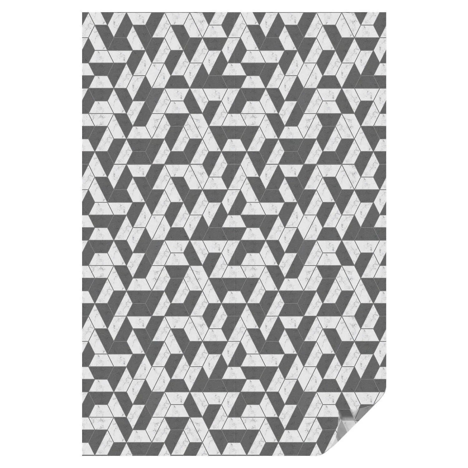 Tulup Buntglasfolie Geometrische Illusionen Buntglas Fensterfolie 100x146 c günstig online kaufen