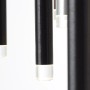 Detailaufnahme: Cembalo LED-Pendelleuchte, 16-flammig, Aluminium, Schwarz/Braun.