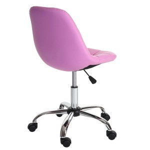 CHEFGASTRO Drehstuhl 92x62x54cm Sitzhöhe 48cm Schalensitz Kunstleder Rosa